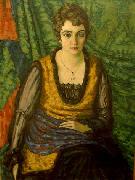 konrad magi A portrait of Alvine Kapp oil on canvas